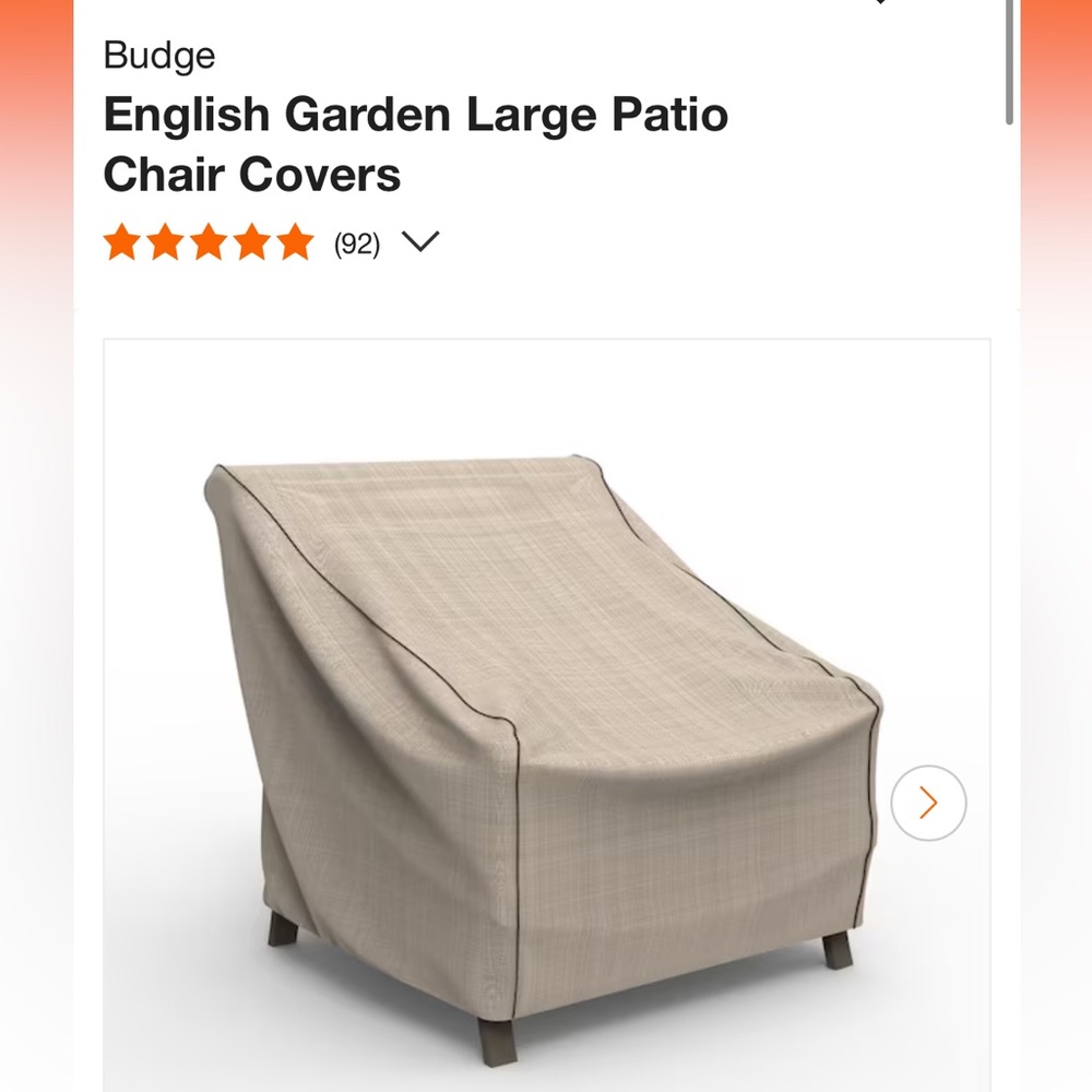 NEW Set of 2 waterproof outdoor Patio Chair Covers for large chairs furniture